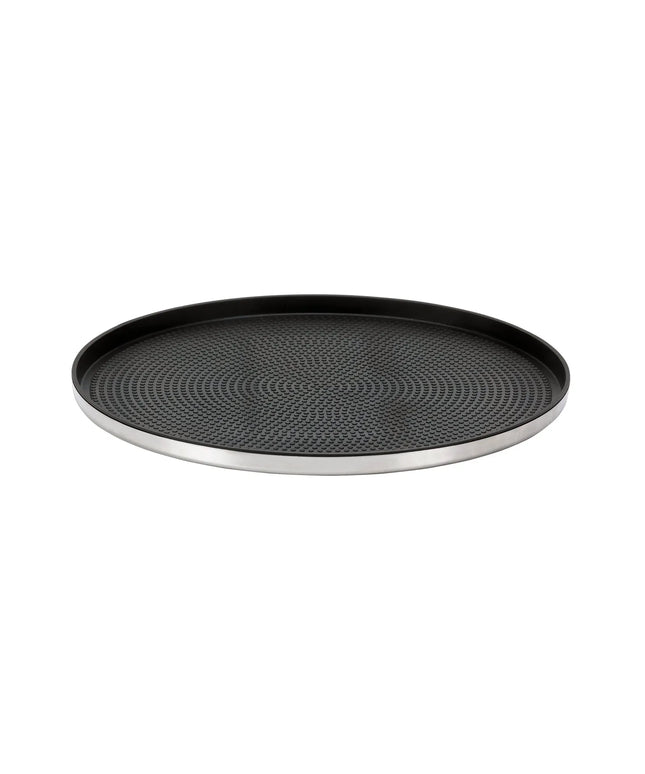 Khay Phục Vụ Tròn Service Ideas TRME12RI 30.5 cm - Modern Edge Inox, Màu Bạc