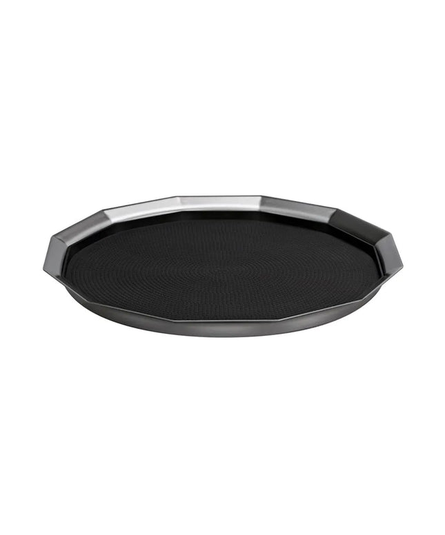 Khay Phục Vụ Tròn Service Ideas TRPN1614RIBS 40.6 cm - Inox, Bạc