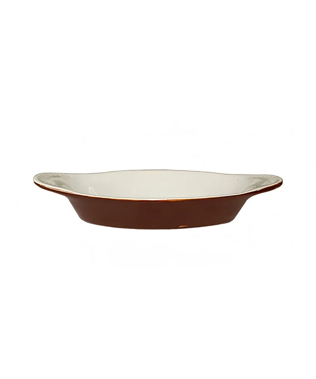 Khay Rarebit Oval ITI WRO-12-B 355 ml Gốm Sứ Caramel/Trắng American White
