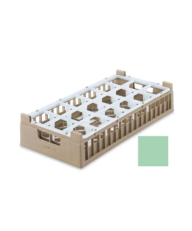 Khay Rửa Bát Vollrath 5281410 Nửa Khổ, 18 Ngăn, Thấp, Màu Xanh Lá