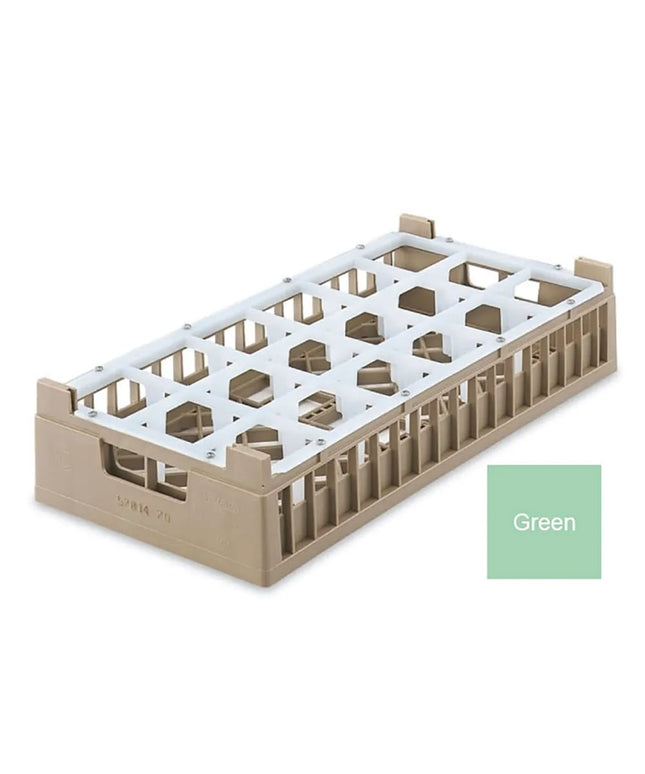 Khay Rửa Bát Vollrath 52823 Nửa Khổ, 18 Ngăn, Vừa, Màu Xanh Lá