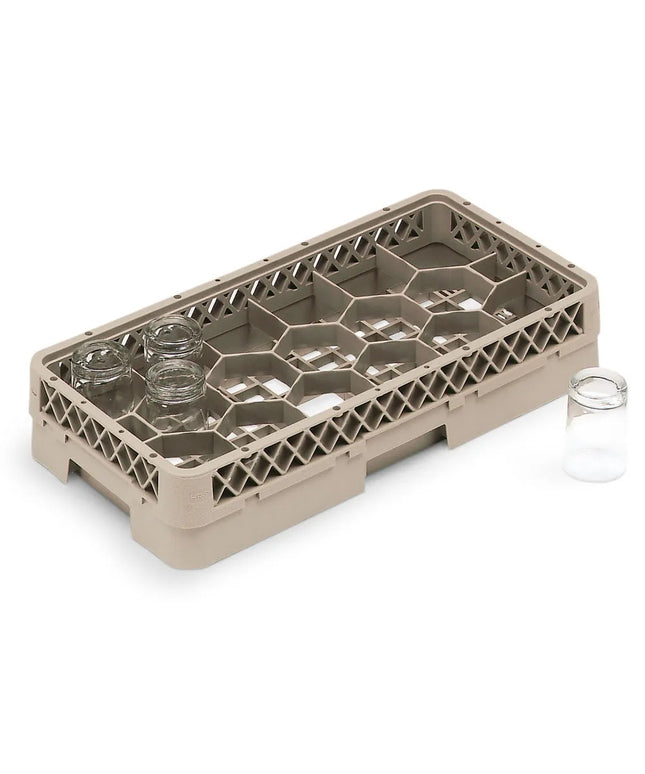 Khay Rửa Bát Vollrath HR1F Nửa Khổ, 17 Ngăn Lục Giác, Có Thanh Nối Ngăn, Màu Be