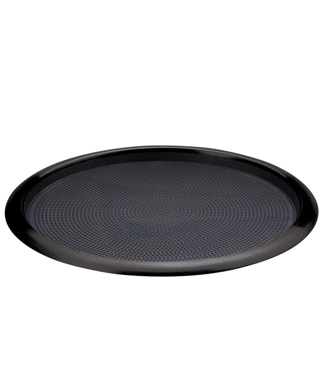 Khay Tròn Chống Trượt Service Ideas TR1614RIBX 40.6 cm Thép Không Gỉ Màu Black Onyx Đệm Cao Su Đen
