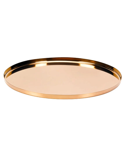 Khay Tròn Modern Edge Service Ideas TRME12RIRG Thép Không Gỉ Màu Vàng Hồng 30.5 cm