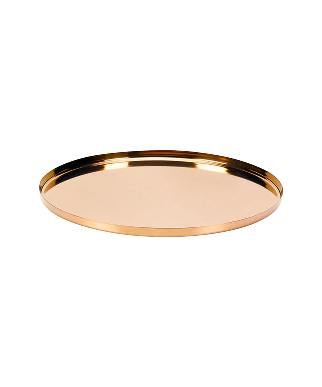 Khay Tròn Modern Edge Service Ideas TRME12RIRG Thép Không Gỉ Màu Vàng Hồng 30.5 cm