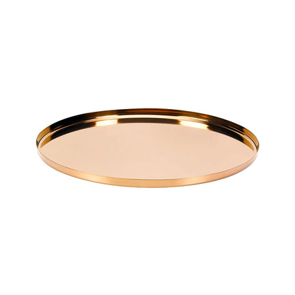 Khay Tròn Modern Edge Service Ideas TRME12RIRG Thép Không Gỉ Màu Vàng Hồng 30.5 cm