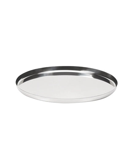 Khay Tròn Modern Edge Service Ideas TRME9RI Thép Không Gỉ Màu Bạc 22.9 cm