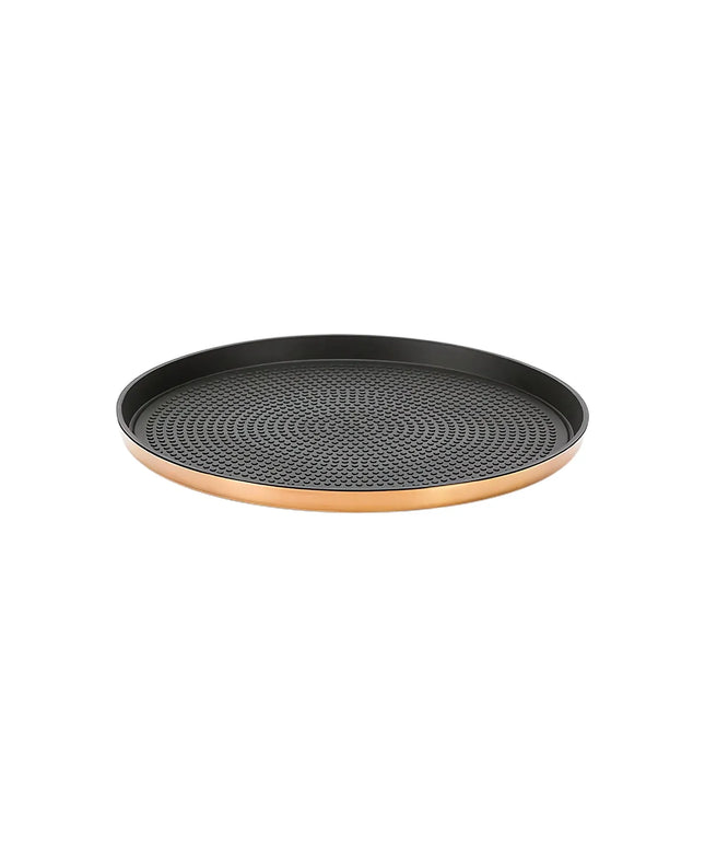 Khay Tròn Modern Edge Service Ideas TRME9RIRG Thép Không Gỉ Màu Vàng Hồng 22.9 cm