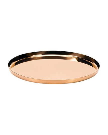 Khay Tròn Modern Edge Service Ideas TRME9RIRG Thép Không Gỉ Màu Vàng Hồng 22.9 cm