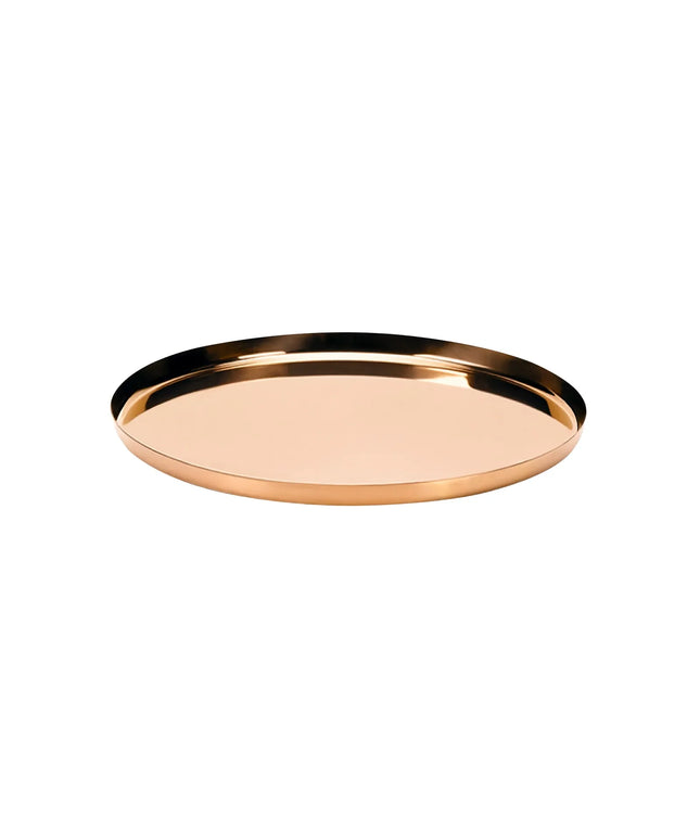 Khay Tròn Modern Edge Service Ideas TRME9RIRG Thép Không Gỉ Màu Vàng Hồng 22.9 cm