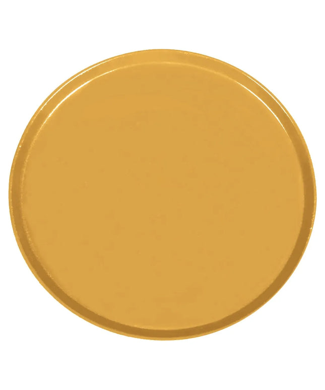 Khay Tròn Phục Vụ Cambro 1550504 Thấp Profile Fiberglass 40.6 cm - Vàng Mù Tạt