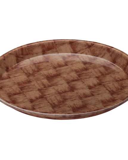 Khay Tròn Phục Vụ Cambro 900301 23 cm - Fiberglass, Vân Dark Basketweave
