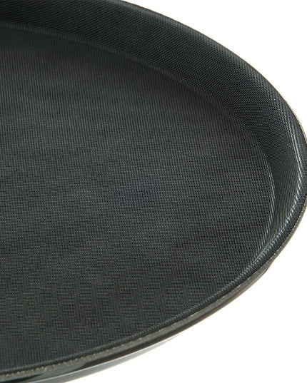 Khay Tròn Phục Vụ Carlisle 1400GL004 37 cm - Lót Cao Su, Màu Đen