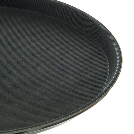 Khay Tròn Phục Vụ Carlisle 1400GL004 37 cm - Lót Cao Su, Màu Đen