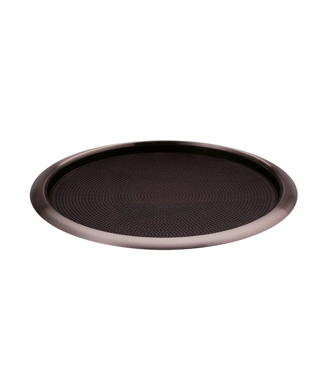 Khay Tròn Service Ideas TR1614RIDT Thép Không Gỉ Màu Dark Tungsten 40.6 cm