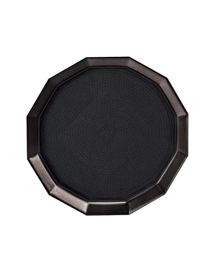 Khay Tròn Service Ideas TRPN119RIBSBX Thép Không Gỉ Màu Đen Onyx 27.9 cm