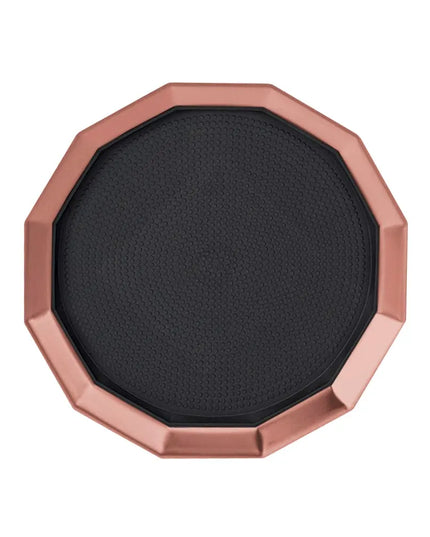 Khay Tròn Service Ideas TRPN119RIBSRG Thép Không Gỉ Màu Vàng Hồng 27.9 cm