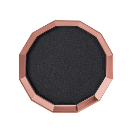 Khay Tròn Service Ideas TRPN119RIBSRG Thép Không Gỉ Màu Vàng Hồng 27.9 cm
