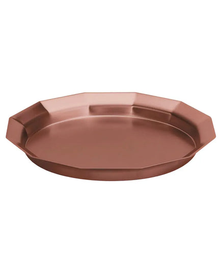 Khay Tròn Service Ideas TRPN119RIBSRG Thép Không Gỉ Màu Vàng Hồng 27.9 cm