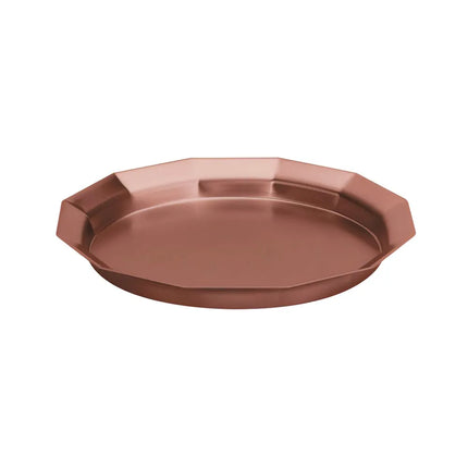 Khay Tròn Service Ideas TRPN119RIBSRG Thép Không Gỉ Màu Vàng Hồng 27.9 cm