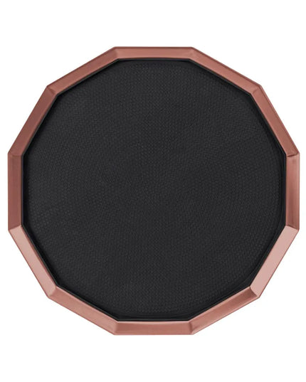 Khay Tròn Service Ideas TRPN1614RIBSRG Thép Không Gỉ Màu Vàng Hồng 40.6 cm