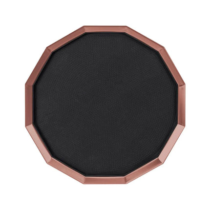 Khay Tròn Service Ideas TRPN1614RIBSRG Thép Không Gỉ Màu Vàng Hồng 40.6 cm