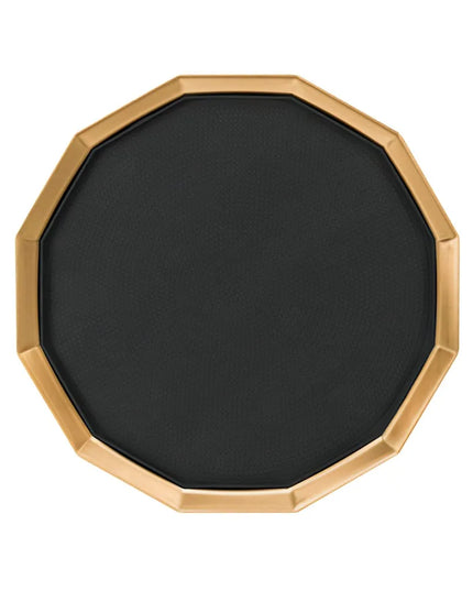 Khay Tròn Service Ideas TRPN1614RIBSVG Thép Không Gỉ Màu Vàng Cổ Điển 40.6 cm