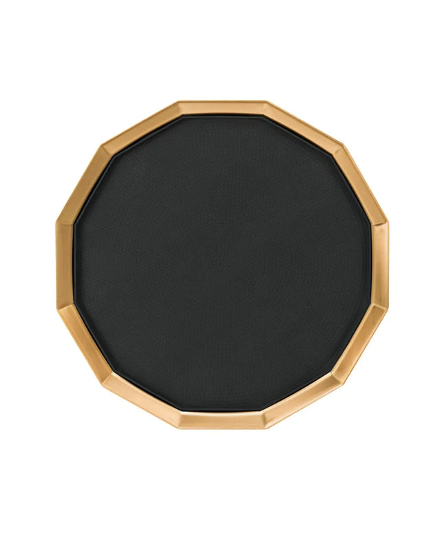 Khay Tròn Service Ideas TRPN1614RIBSVG Thép Không Gỉ Màu Vàng Cổ Điển 40.6 cm