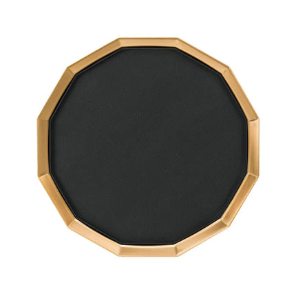 Khay Tròn Service Ideas TRPN1614RIBSVG Thép Không Gỉ Màu Vàng Cổ Điển 40.6 cm
