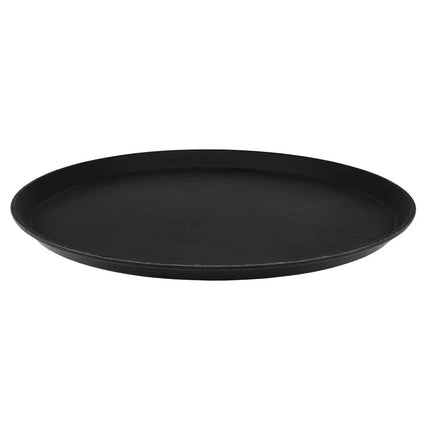 Khay Tròn Treadlite Chống Trơn Cambro 1600TL110 40 cm - Fiberglass, Màu Đen