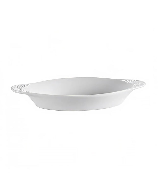 Khay Welsh Rarebit Oval CAC COA15W Gốm Trắng 450 ml