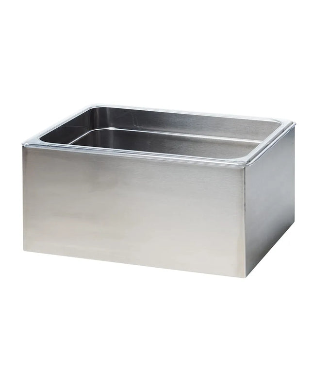 Khung Đá Cal-Mil 22064-10-55 Khay Nhựa Trong 31.1 cm Rộng x 25.4 cm Sâu x 15.2 cm Cao, Khung Inox
