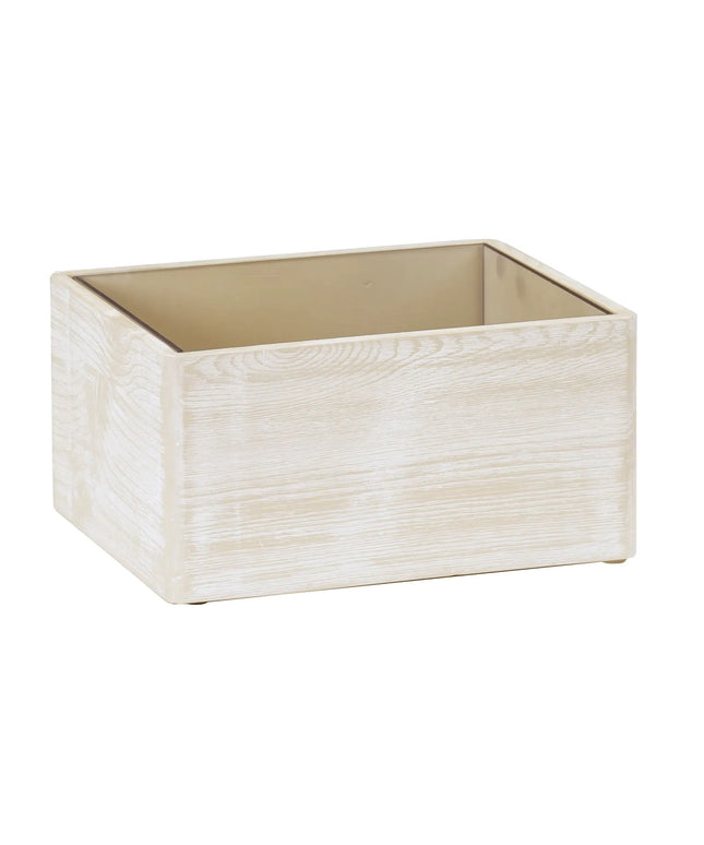 Khung Đá Chữ Nhật Cal-Mil 22421-10-113 30.5 x 25.4 x 16.5 cm, Gỗ Thông, Trắng Wash