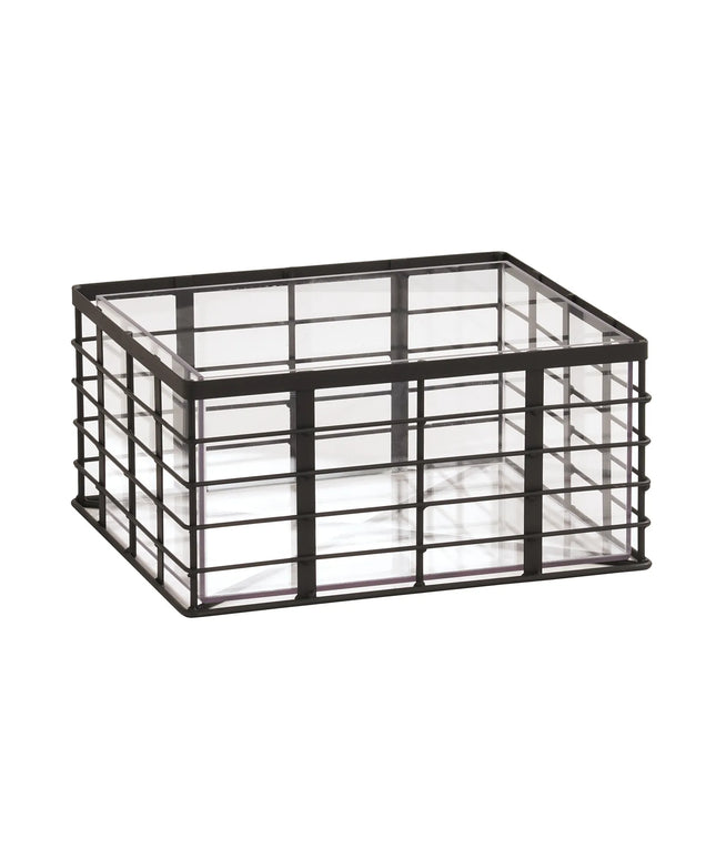 Khung Đá Chữ Nhật Cal-Mil 22607-10-13 30.5 x 25.4 x 16.5 cm, Khung Lưới, Đen