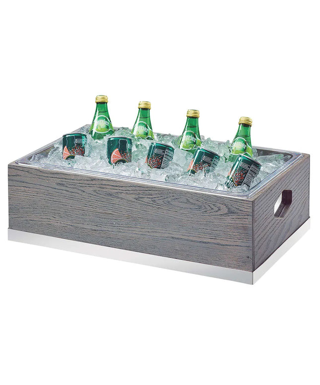 Khung Đá Chữ Nhật Cal-Mil 3800-12-83 54 cm Dài x 33.7 cm Rộng x 17.8 cm Cao, Gỗ Sồi, Xám