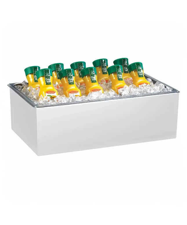 Khung Đựng Đá Chữ Nhật Cal-Mil 475-10-15 30.5 cm x 25.4 cm x 17.8 cm, Melamine, Trắng