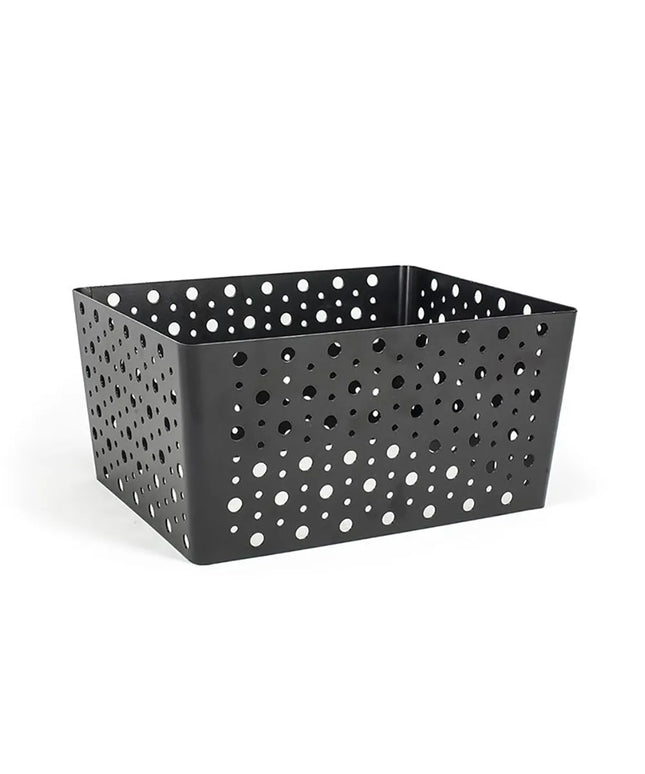Khung Đựng Đá Chữ Nhật Front of the House BHO114BKI20 31.1 cm x 24.1 cm x 15.2 cm, Sắt, Bề Mặt Nhám Đen
