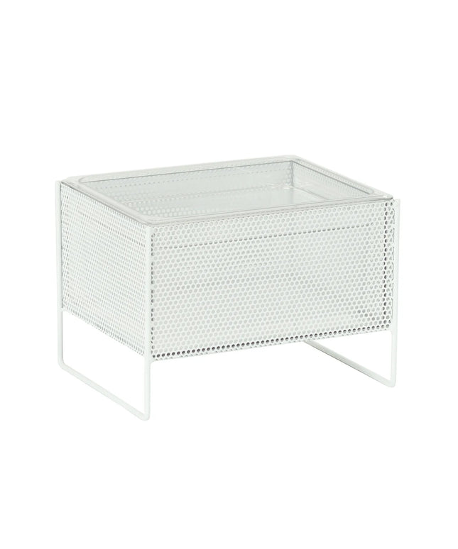 Khung Đựng Đá Hình Chữ Nhật Cal-Mil 22907-10-15 - 33 cm x 25.4 cm x 24.1 cm, Kim Loại, Trắng