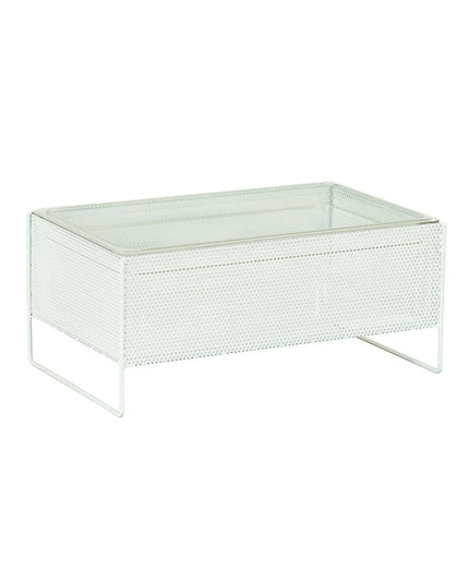 Khung Đựng Đá Hình Chữ Nhật Cal-Mil 22907-12-15 - 53.3 cm x 33 cm x 22.9 cm, Kim Loại, Trắng