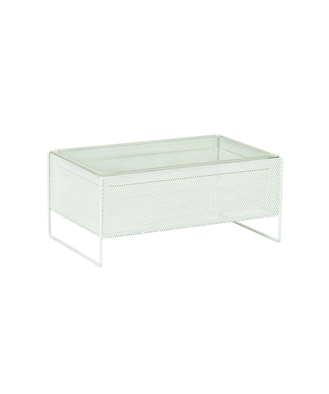 Khung Đựng Đá Hình Chữ Nhật Cal-Mil 22907-12-15 - 53.3 cm x 33 cm x 22.9 cm, Kim Loại, Trắng