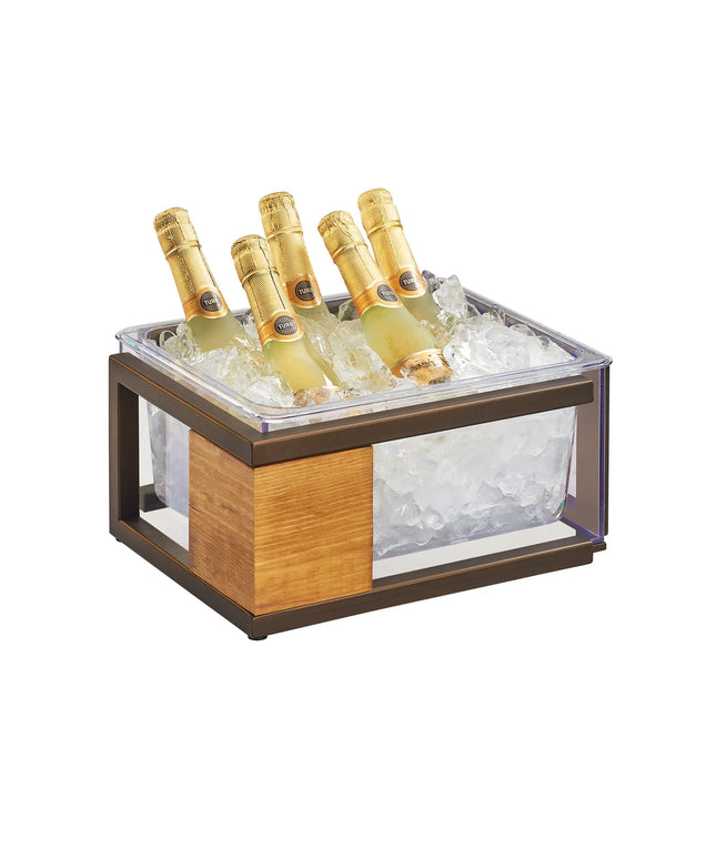 Khung Đựng Đá Hình Chữ Nhật Cal-Mil 3905-10-84 - 33.7 cm x 28.6 cm x 15.2 cm, Khung Gỗ/Đồng