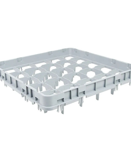 Khung Mở Rộng Giá Rửa Ly Cỡ Đầy Đủ Cambro 25E1151 25 Ngăn - Thả Toàn Phần, Xám Nhạt