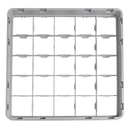 Khung Mở Rộng Giá Rửa Ly Cỡ Đầy Đủ Cambro 25E2151 25 Ngăn - Thả Nửa, Xám Nhạt