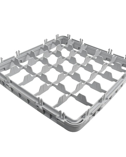 Khung Mở Rộng Giá Rửa Ly Cỡ Đầy Đủ Cambro 25E2151 25 Ngăn - Thả Nửa, Xám Nhạt