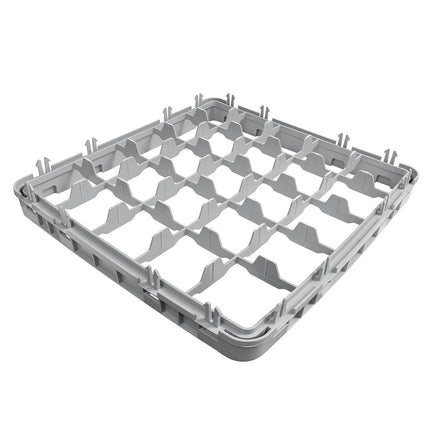 Khung Mở Rộng Giá Rửa Ly Cỡ Đầy Đủ Cambro 25E2151 25 Ngăn - Thả Nửa, Xám Nhạt