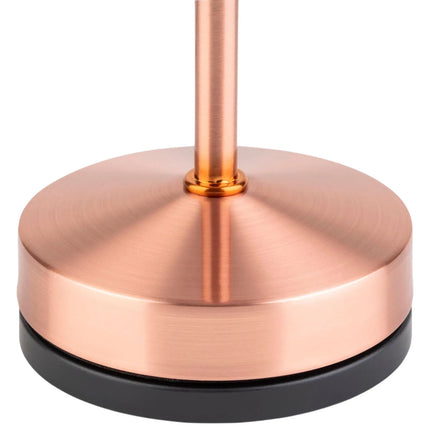 LED Table Lamp - GGM Gastro ALVA MICRO - Rechargeable - Cordless - 3-step dimmable - Ø80mm - Copper - with Charging Dock