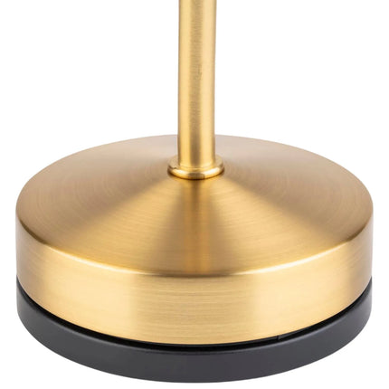 LED Table Lamp - GGM Gastro ALVA MICRO - Rechargeable - Cordless - 3-step dimmable - Ø80mm - Gold - with Charging Dock