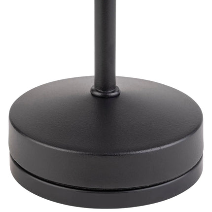 LED Table Lamp - GGM Gastro ALVA MICRO - Rechargeable - Cordless - 3-step dimmable - Ø80mm - Black - with Charging Dock