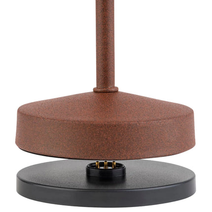 LED Table Lamp - GGM Gastro ALVA MICRO - Rechargeable - Cordless - 3-step dimmable - Ø80mm - Grid - with Charging Dock
