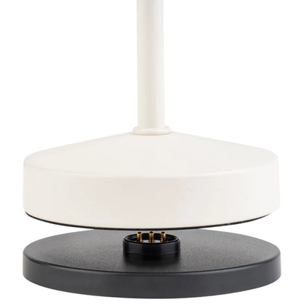 LED Table Lamp - GGM Gastro ALVA MICRO - Rechargeable - Cordless - 3-step dimmable - Ø80mm - Whisper White - with Charging Dock